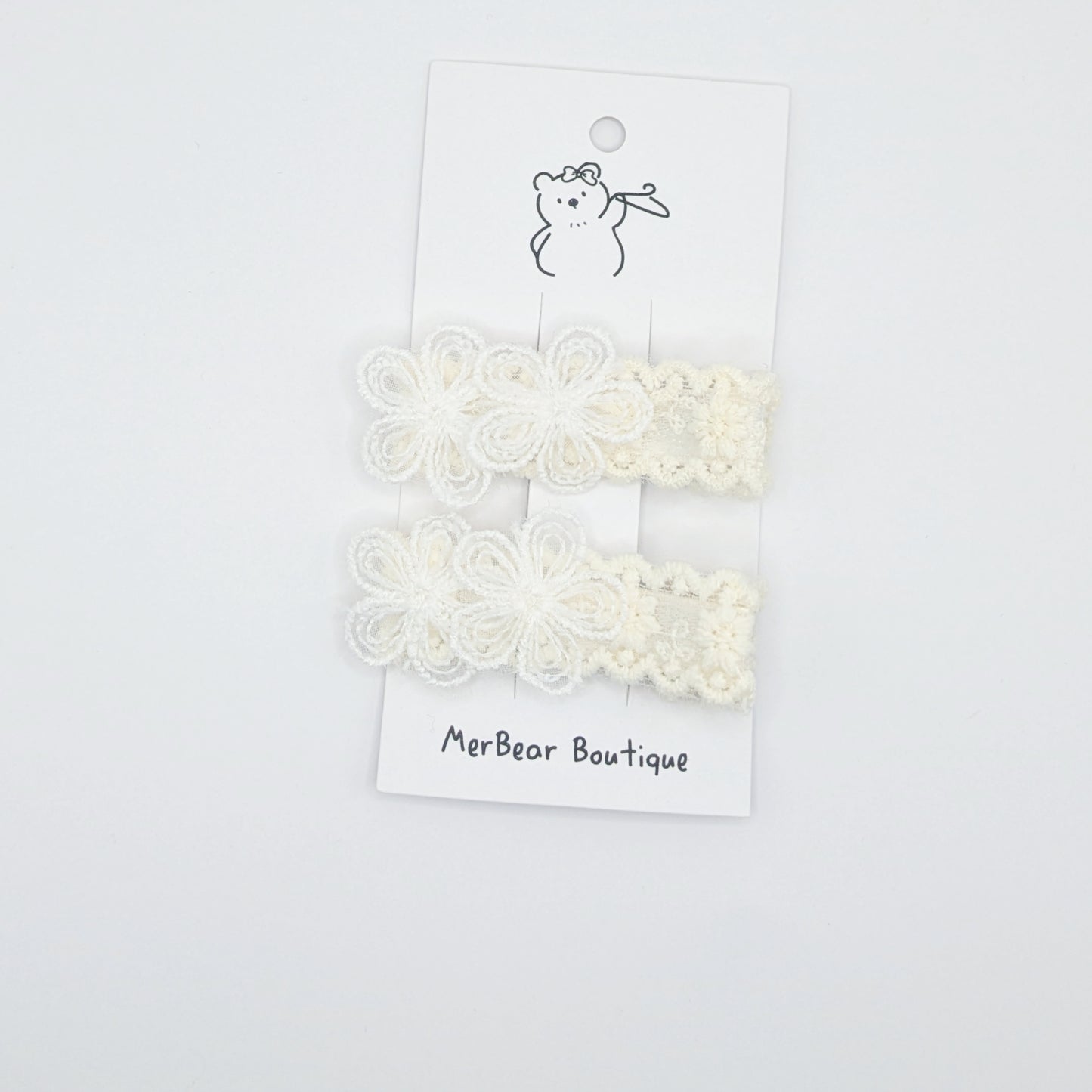 Fabric Flower Clips
