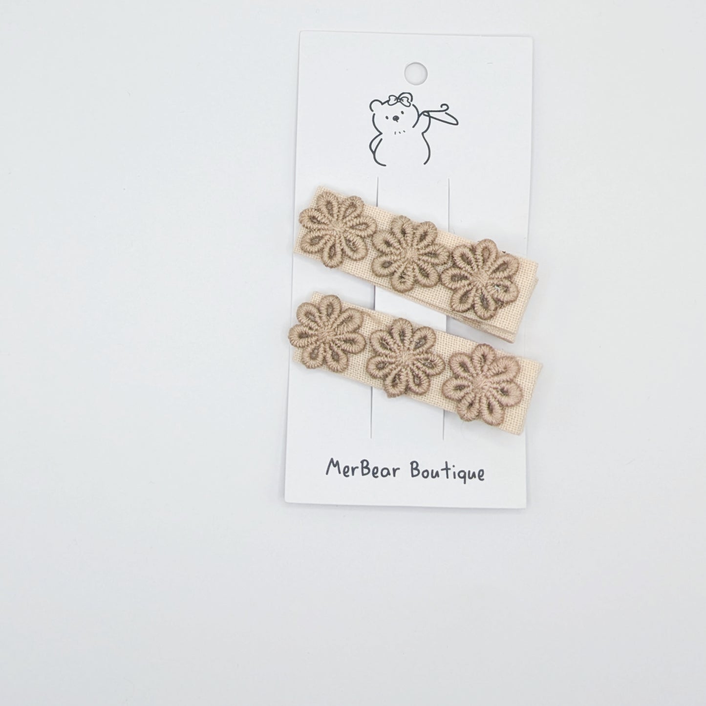 Fabric Flower Clips