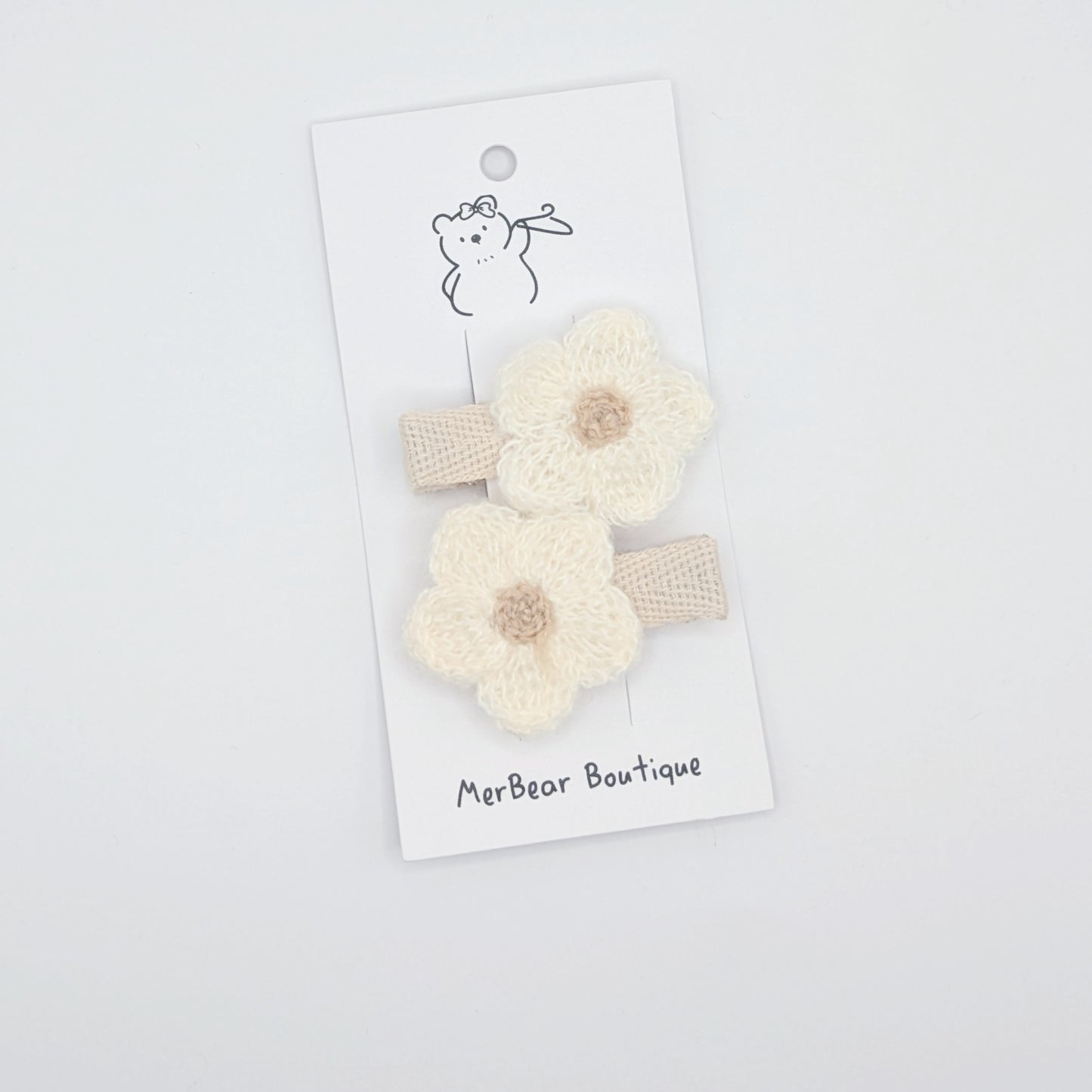 Fabric Flower Clips