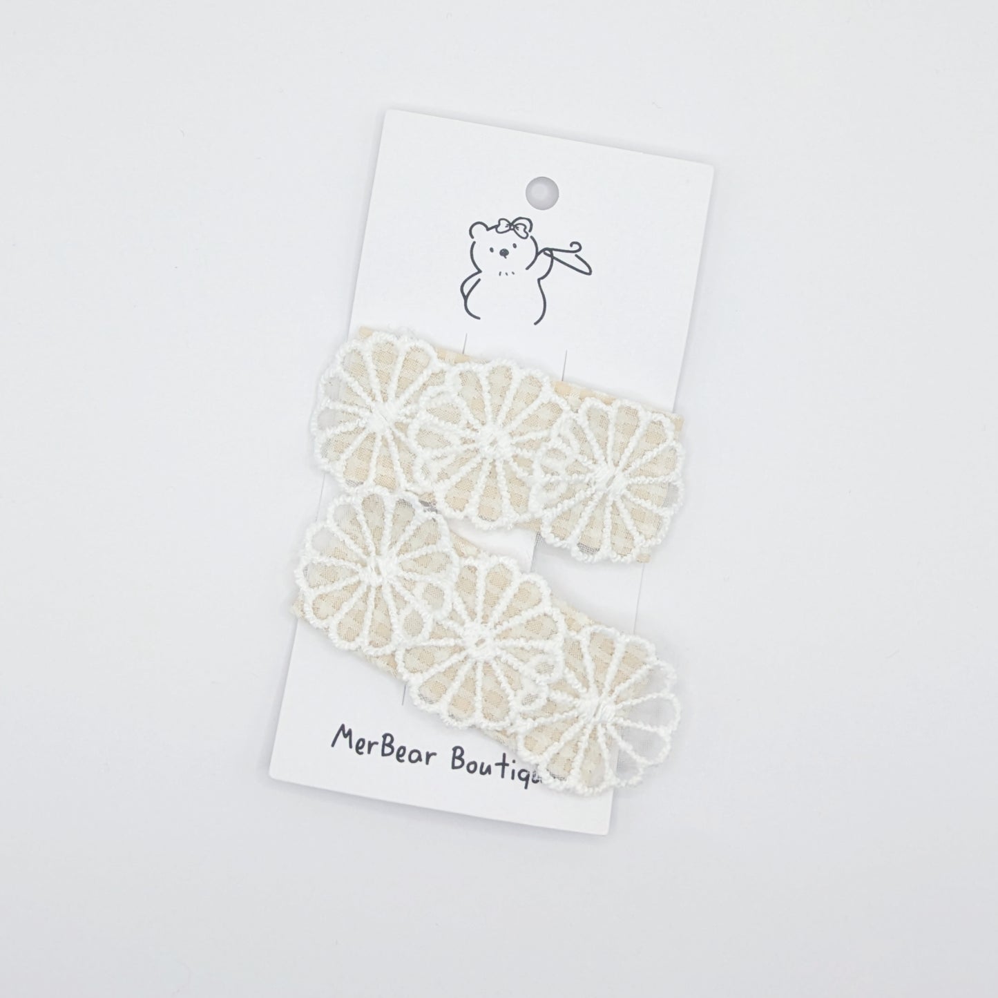 Fabric Flower Clips