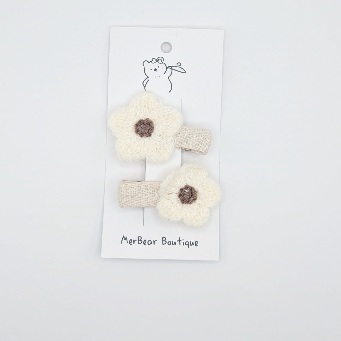 Fabric Flower Clips