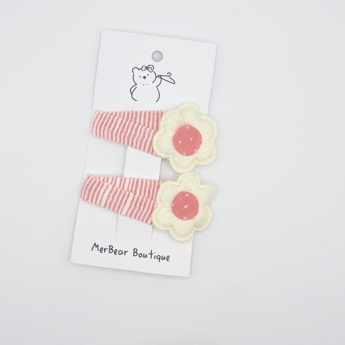 Fabric Flower Clips