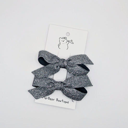 Silver Bow Clips