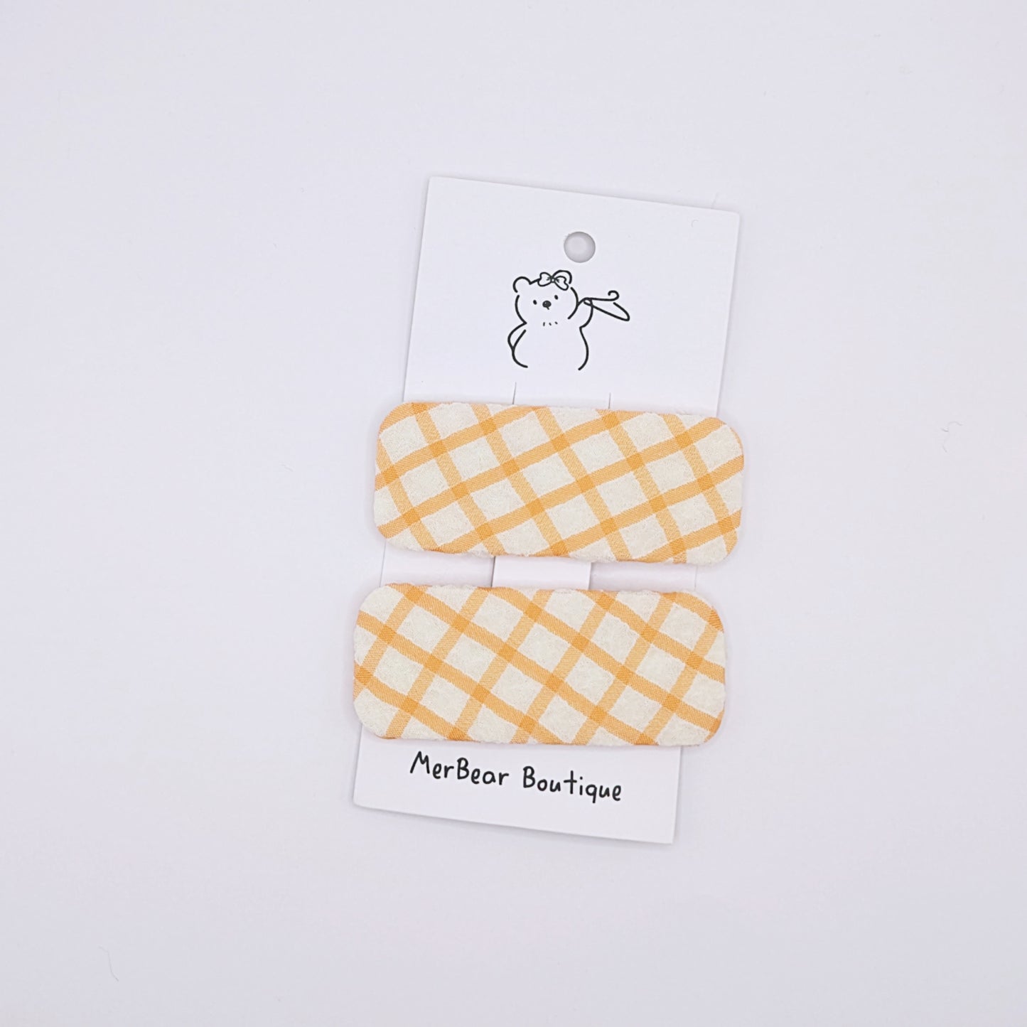 Orange & Yellow Bow Clips