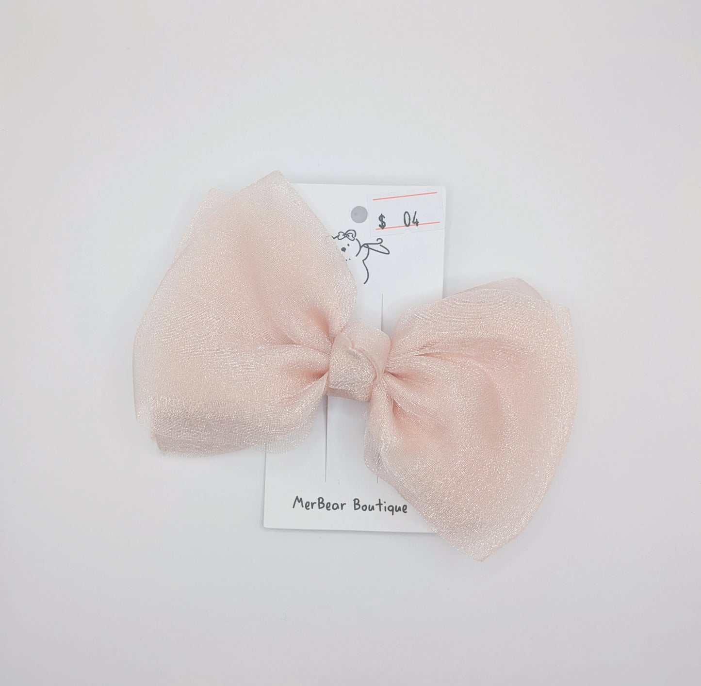 Shimmer Chiffon Bows β Pink & Mauve