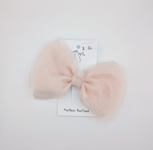 Shimmer Chiffon Bows – Pink & Mauve