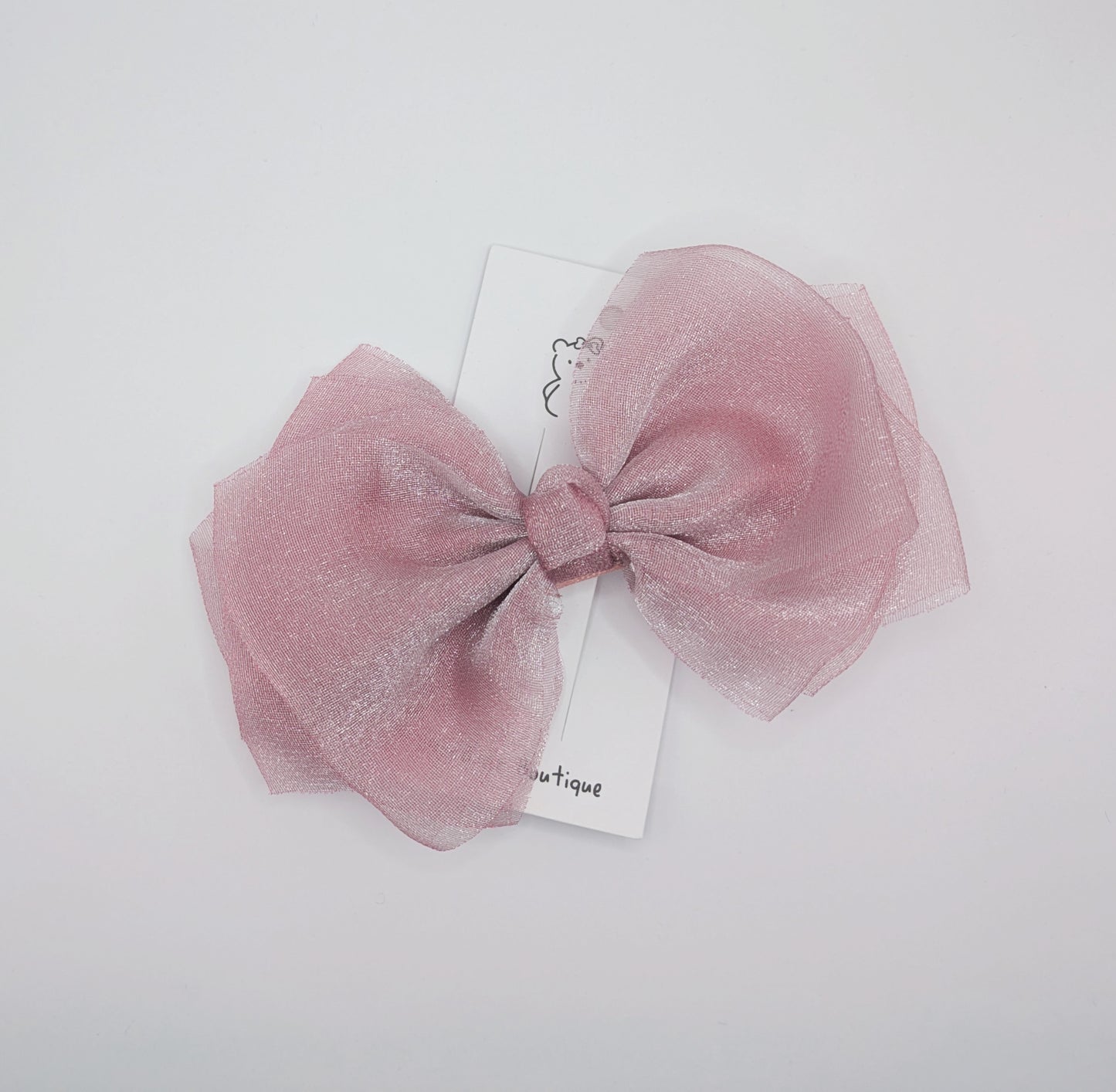 Shimmer Chiffon Bows β Pink & Mauve