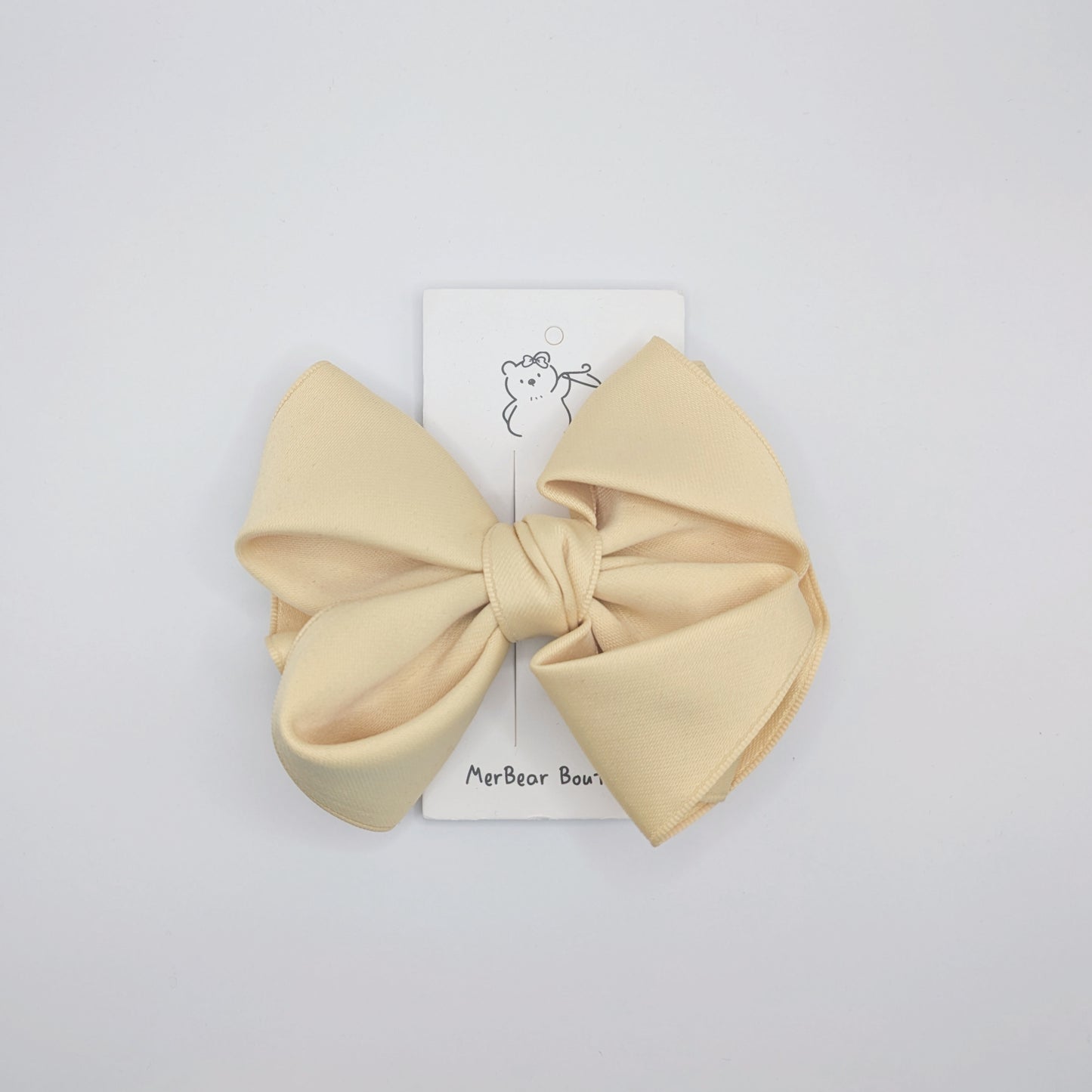Classic Satin Statement Bows – Sage & Buttercream
