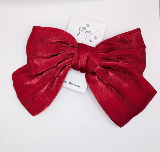 Shimmer Satin Bow - Pink, Red, Purple and Cream