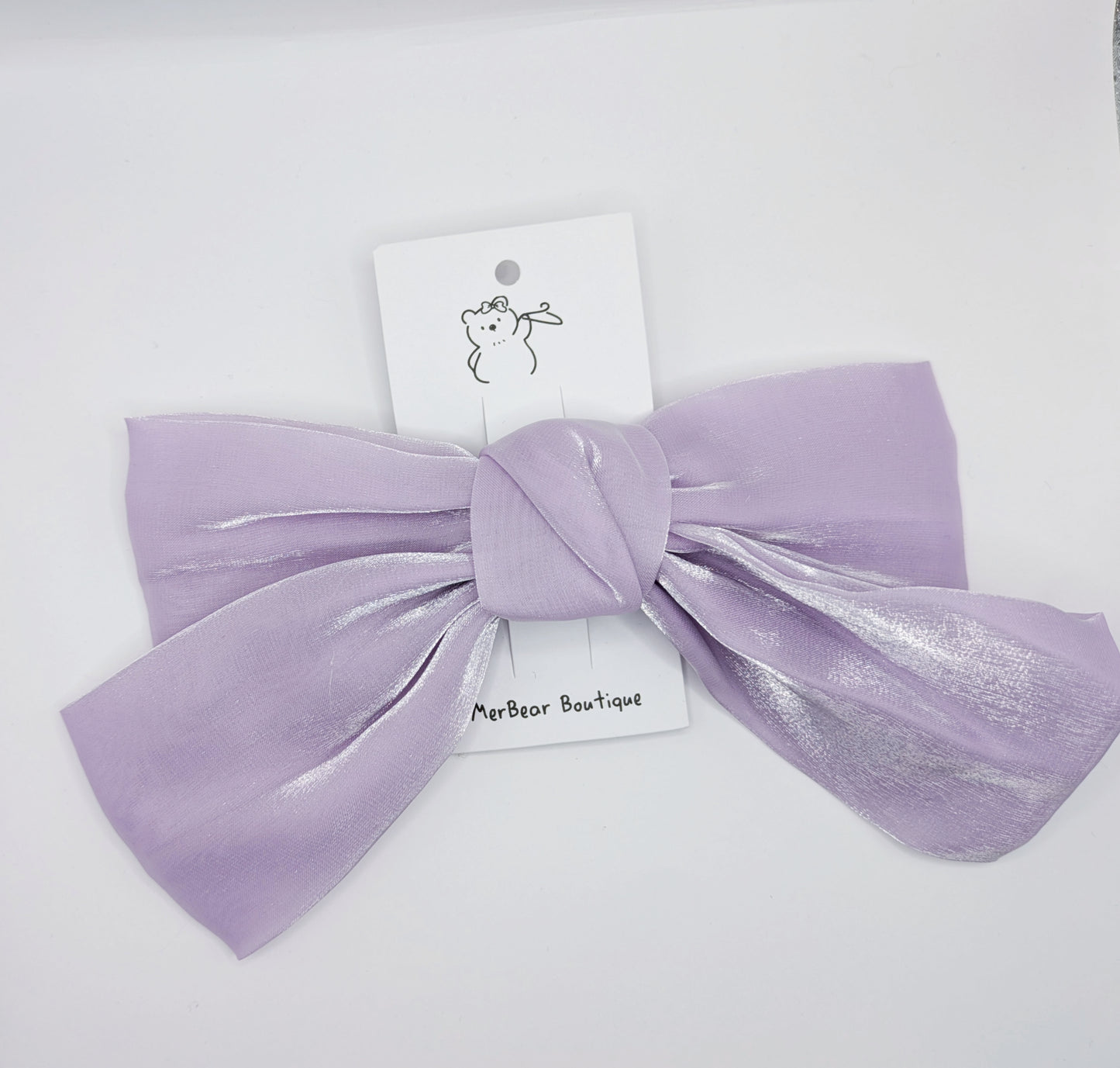 Shimmer Satin Bow - Pink, Red, Purple and Cream