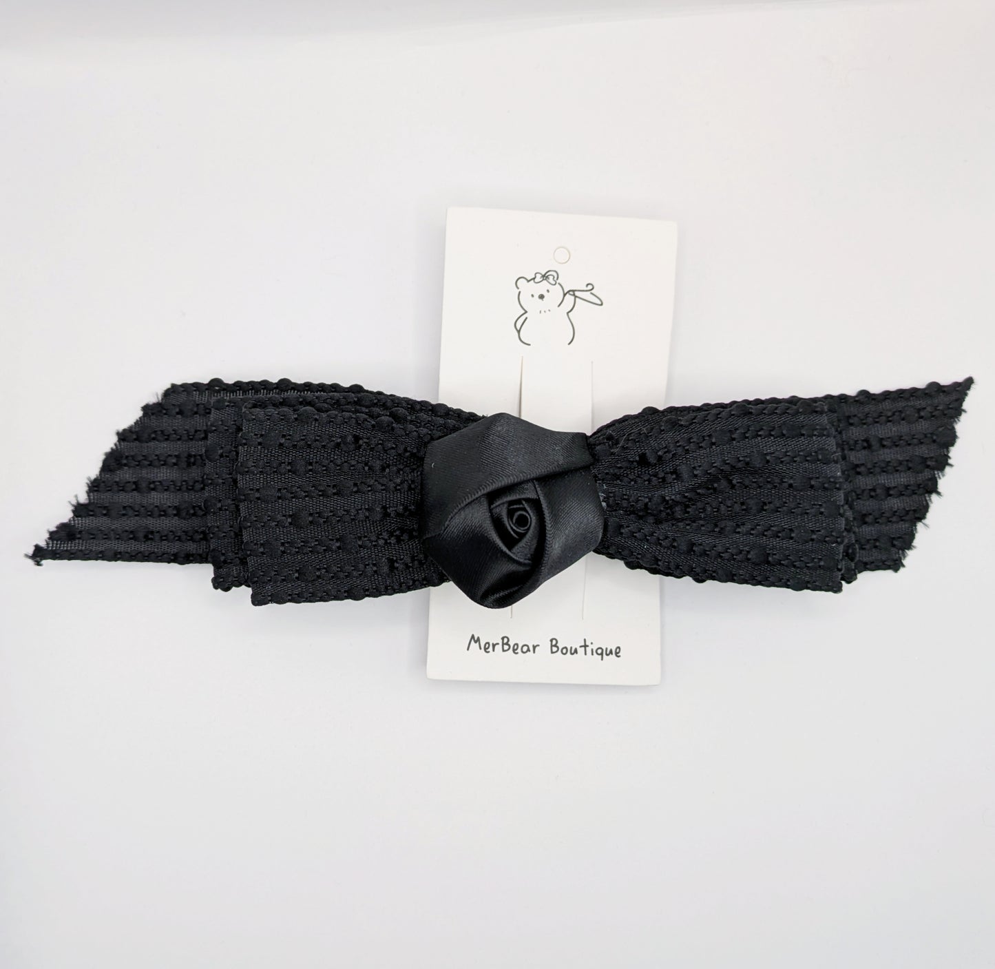Vintage Ribbon & Pearl Bow Clips ā Elegant Trio