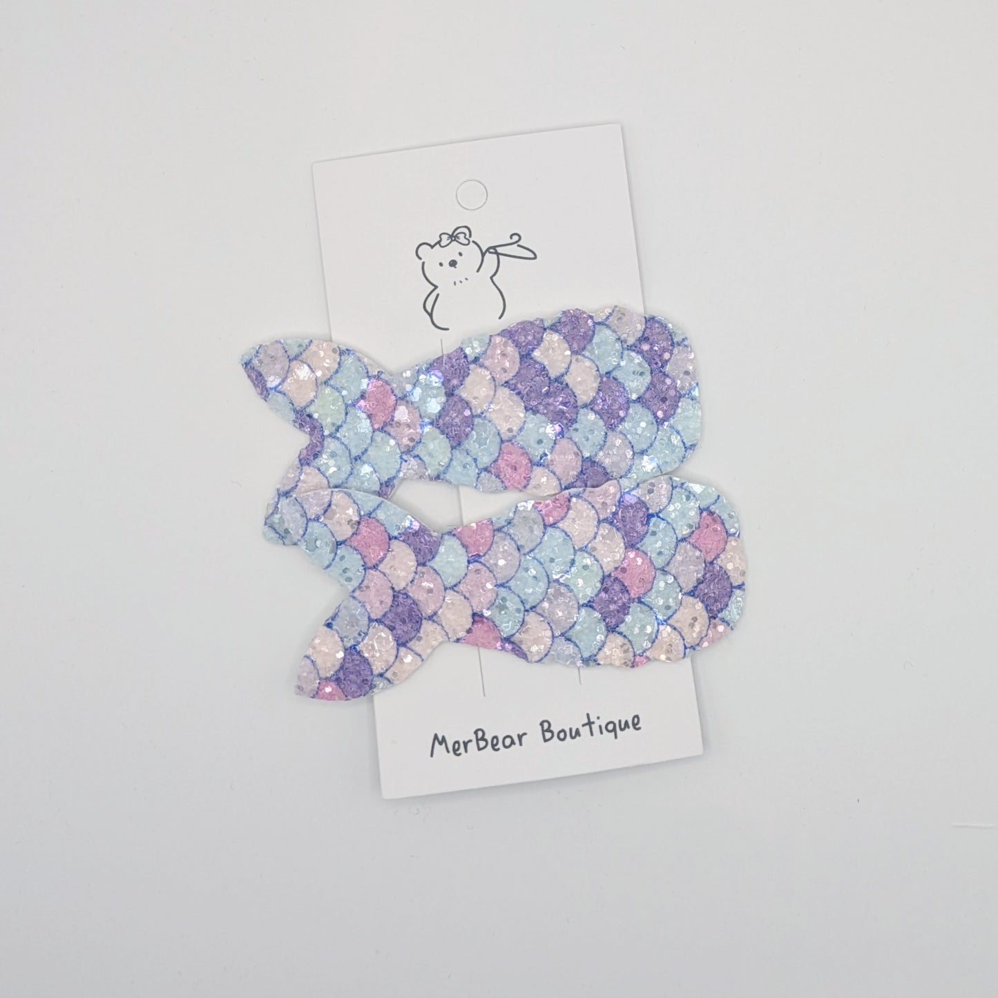 Glitter Mermaid Tail Hair Clips