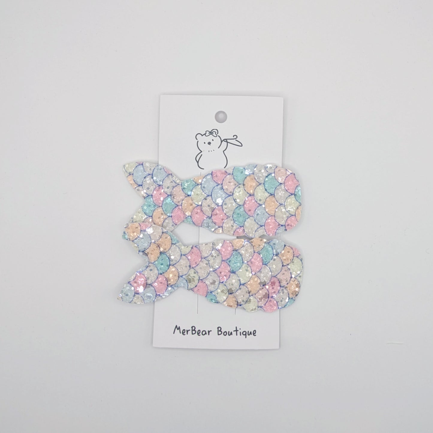 Glitter Mermaid Tail Hair Clips