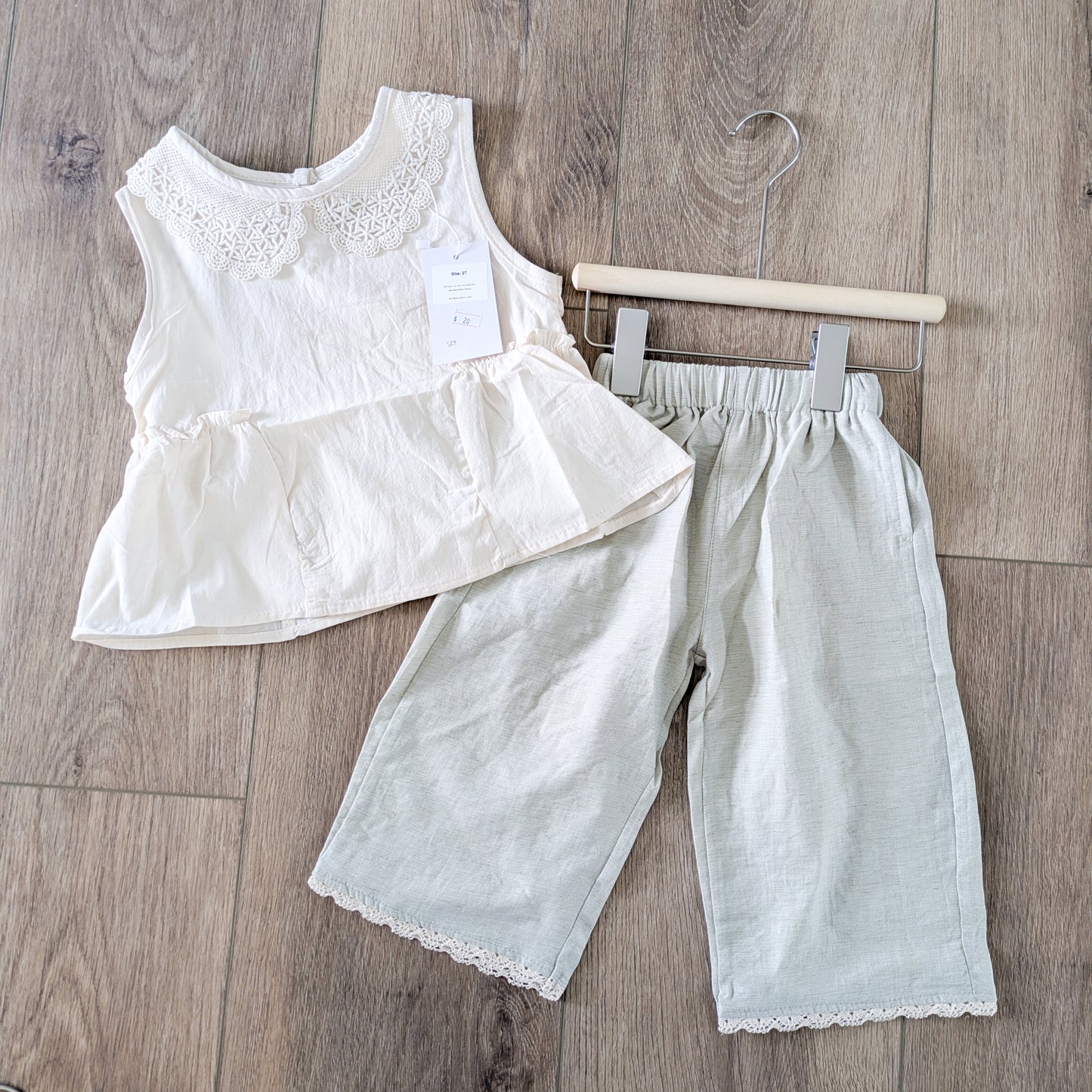 Lace Trim Top & Pants Set