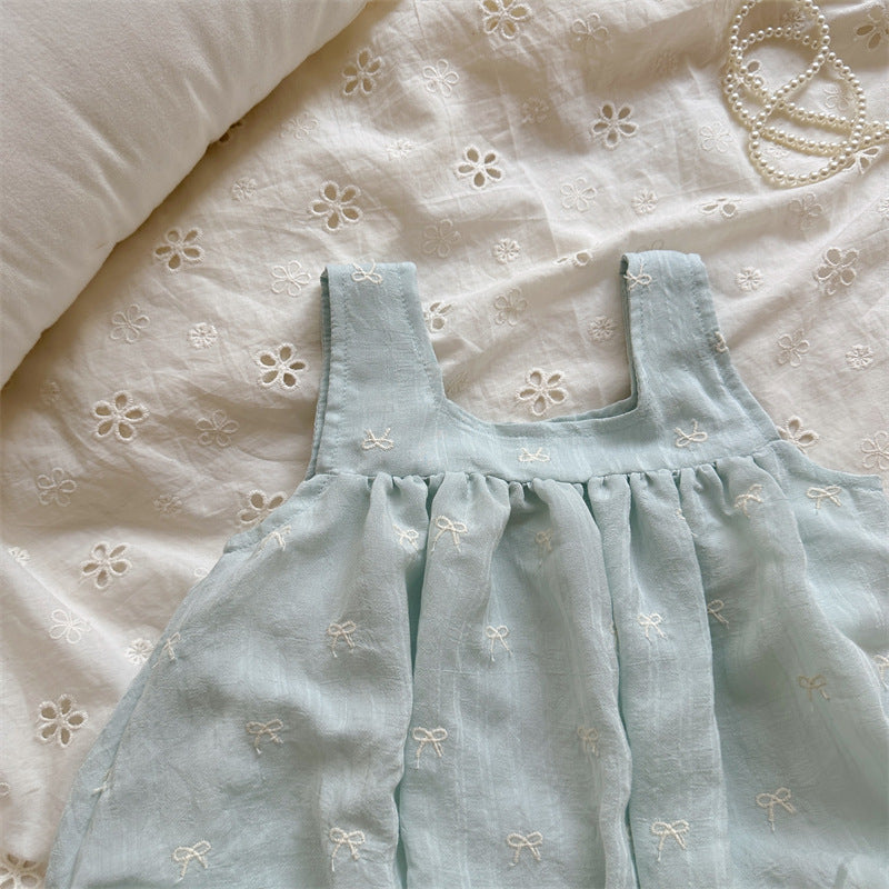 Powder Blue Bow Bubble Top