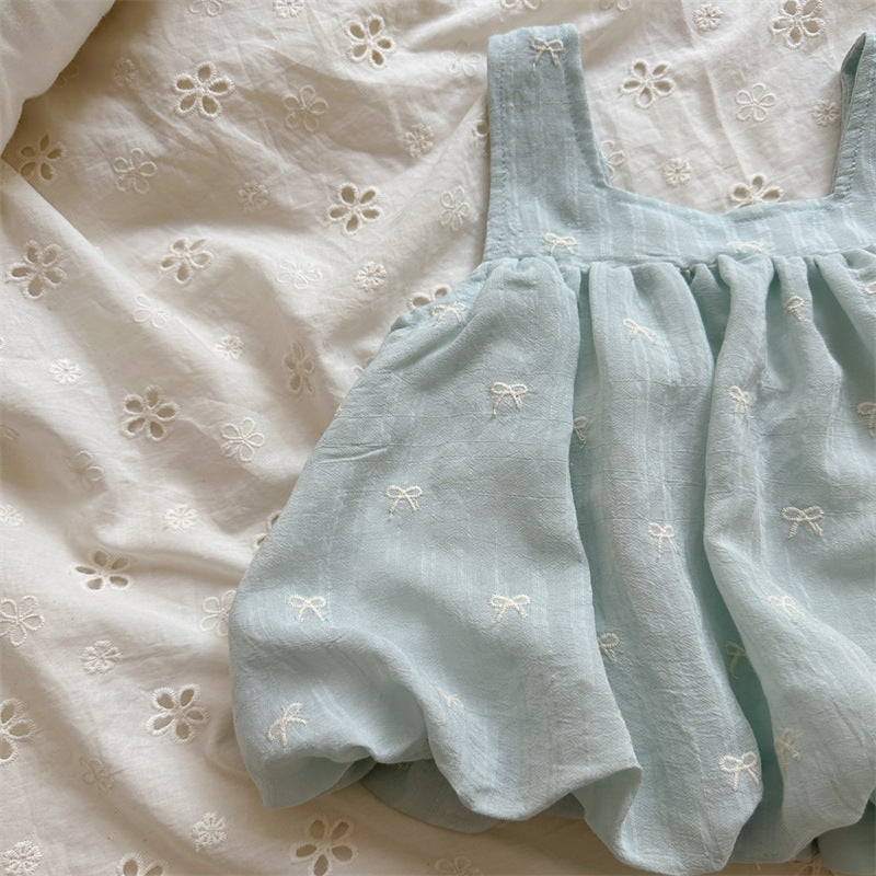 Powder Blue Bow Bubble Top