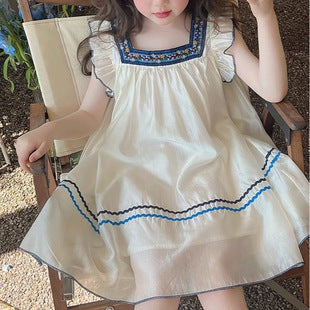 Bluebell Breeze Embroidered Dress