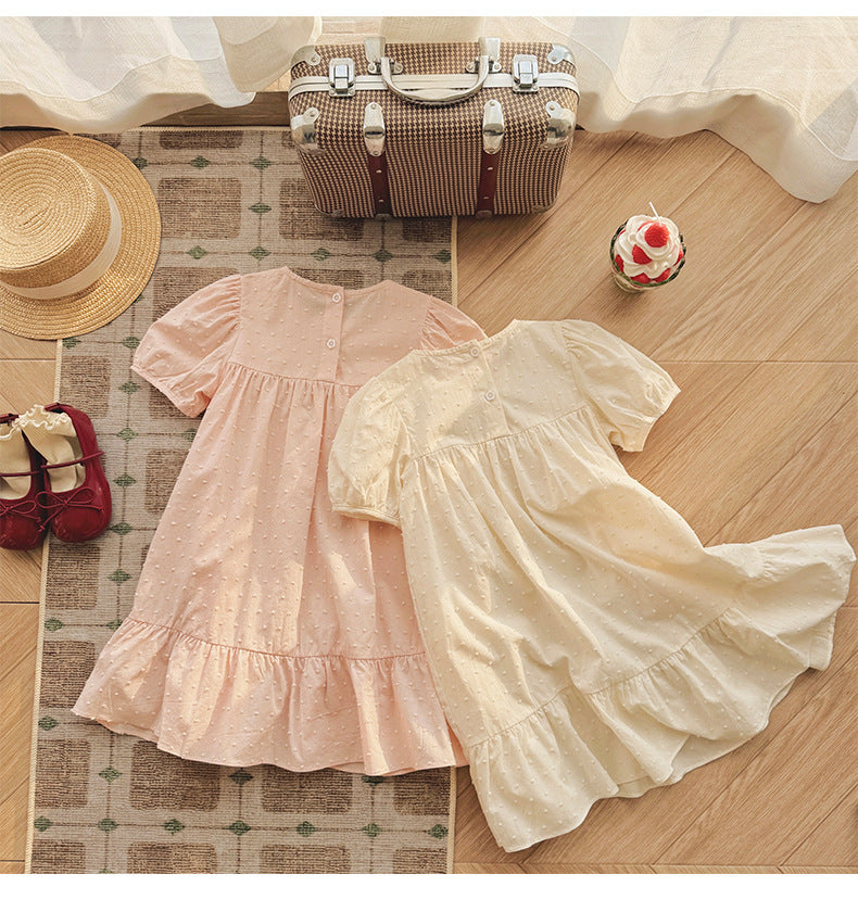 Strawberry Blossom Embroidered Dress