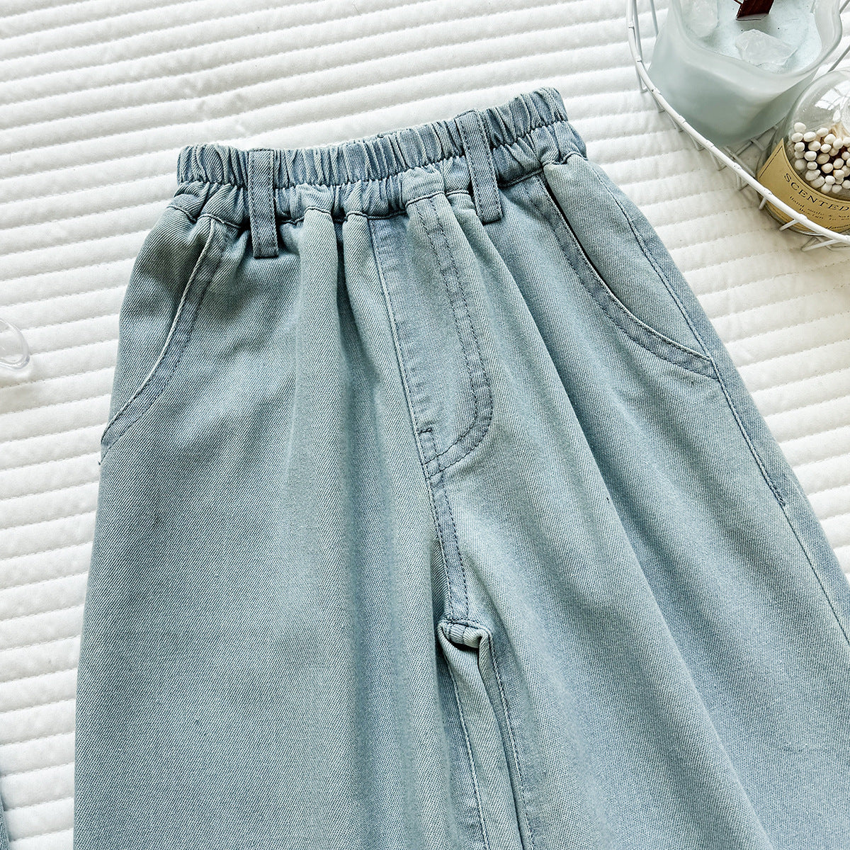 Embroidered Wildflower Denim Set