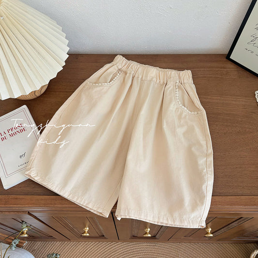Blush Pink Pom-Pom Trim Summer Set