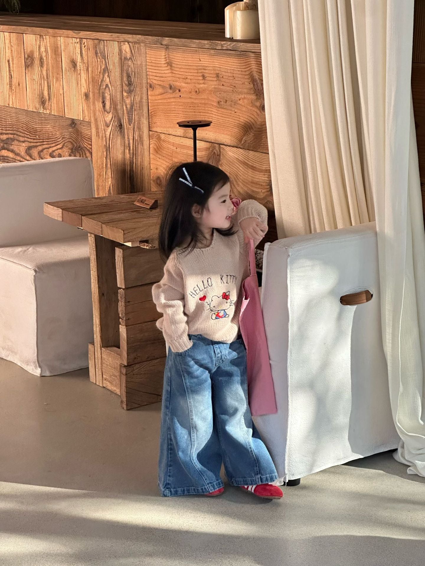 Wide Leg Denim Pants