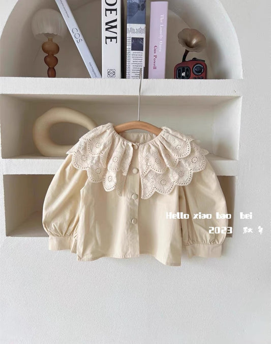 Vintage Lace Collar Blouse