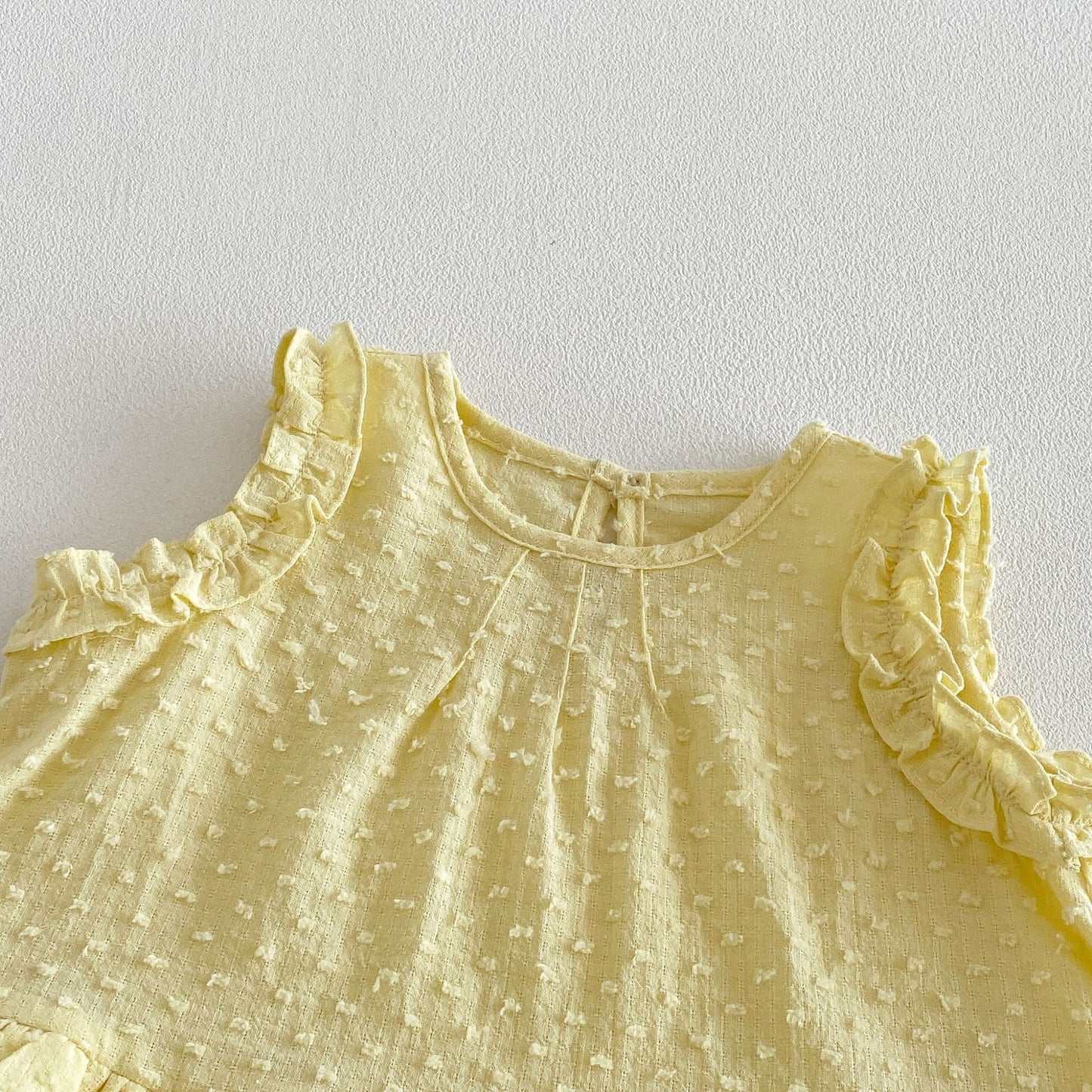 Sunny Days Swiss Dot Ruffle Top