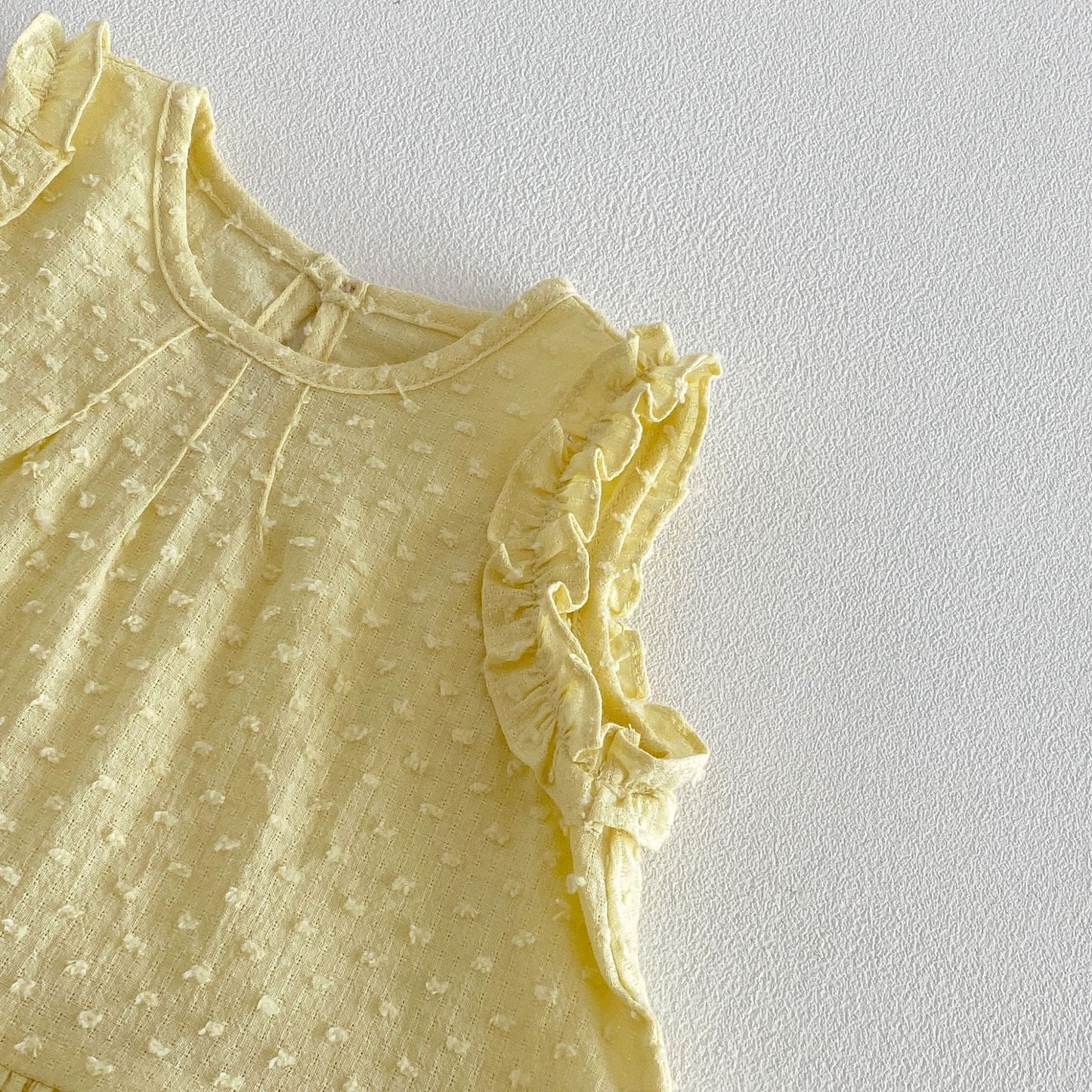 Sunny Days Swiss Dot Ruffle Top