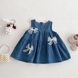 Denim Daydream Bow Dress