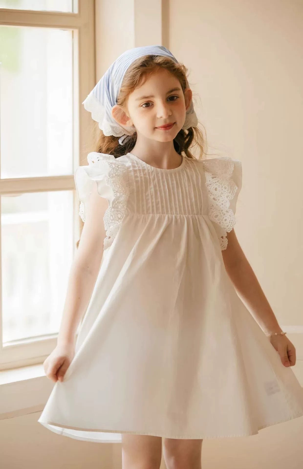 Romantic White Cotton Dress