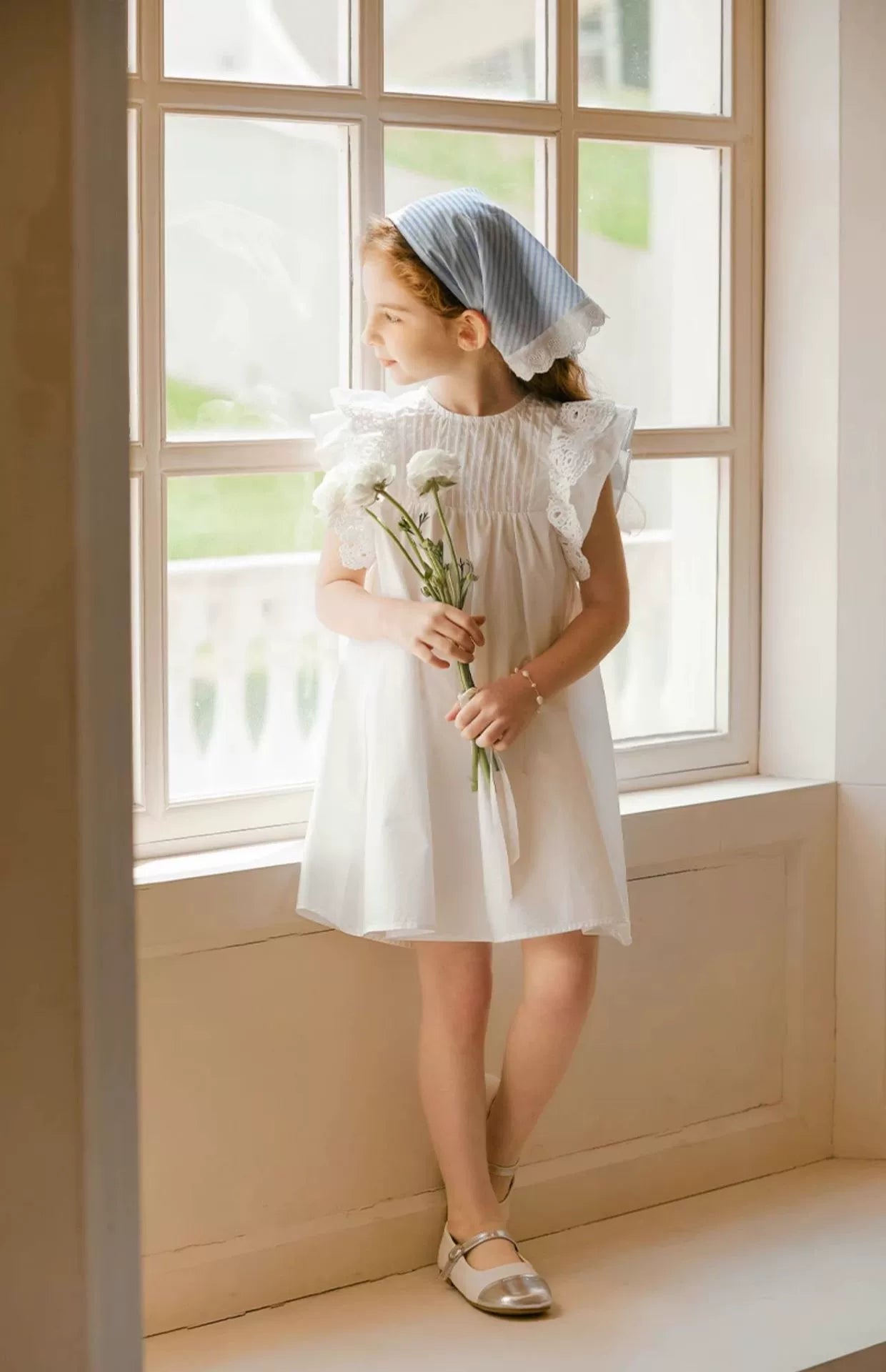 Romantic White Cotton Dress