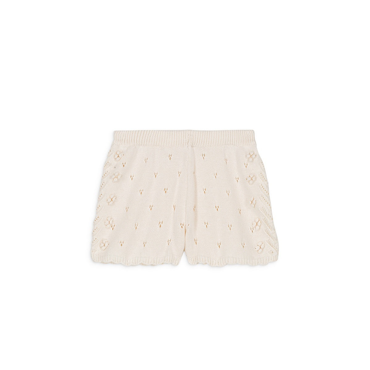 Cream Crochet Knit Top & Shorts Set