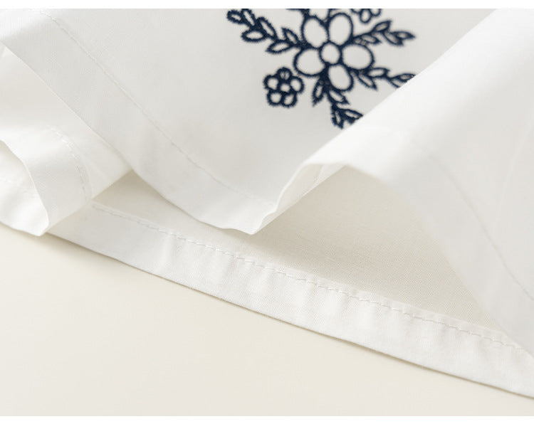 Navy Meadow Blouse & Pants Set