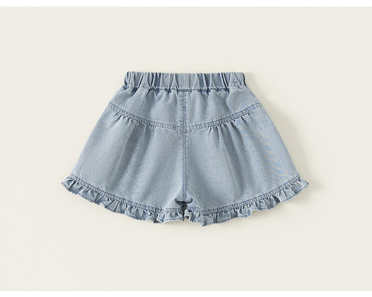 Daisy Bear Denim Skort