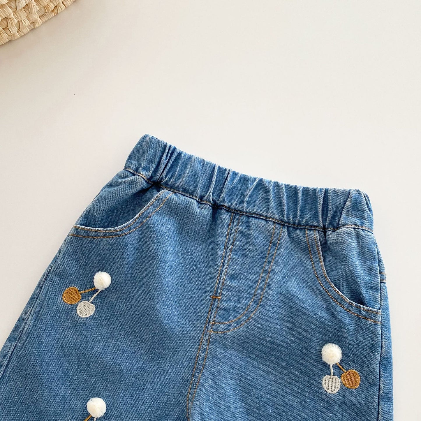 Jeans - pom pom cherries