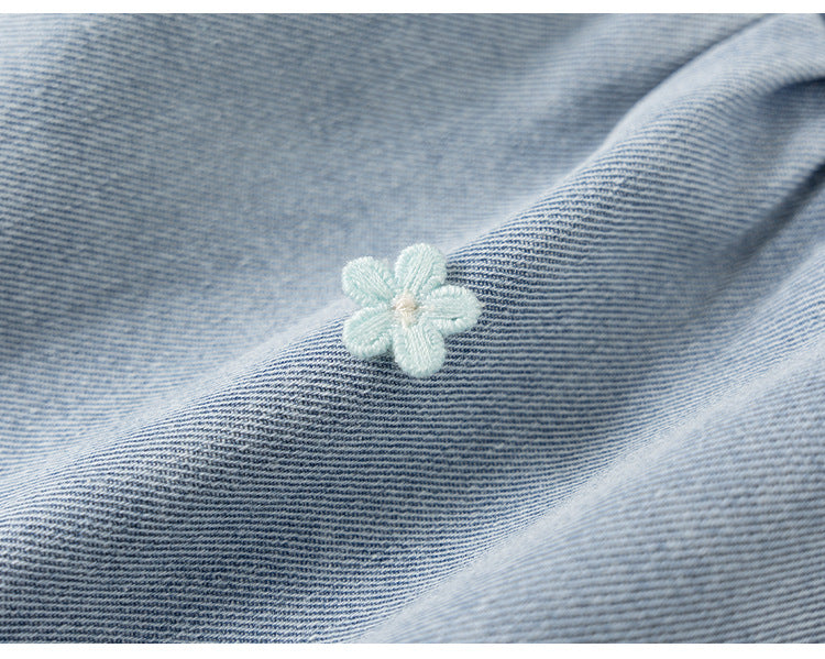 Daisy Bear Denim Skort