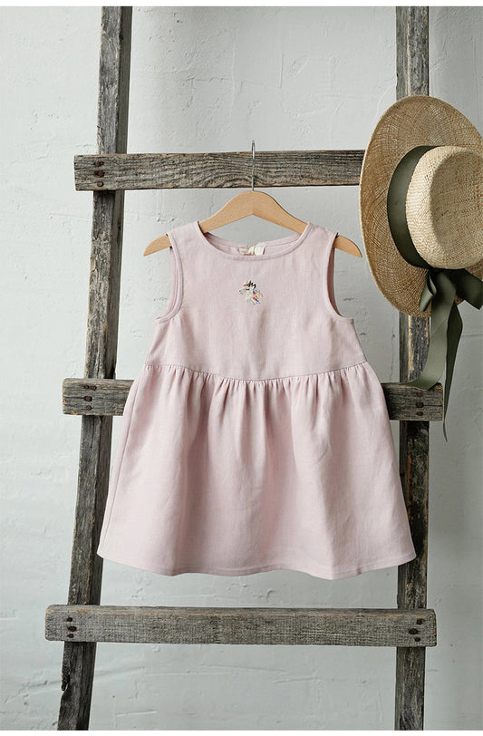 Blush Everyday Dress – Minimal Embroidered Dress