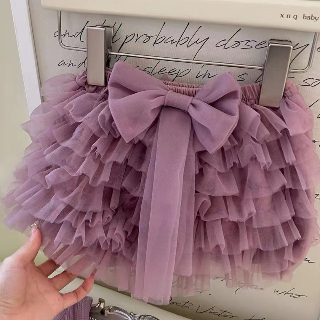 Lavender Set - Ruffle Tutu Dress – Bow Edition