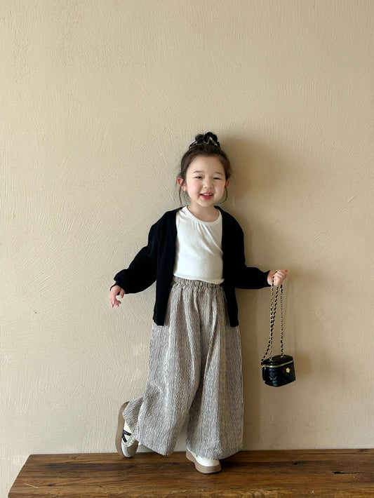 Striped Cotton Wide-Leg Pants