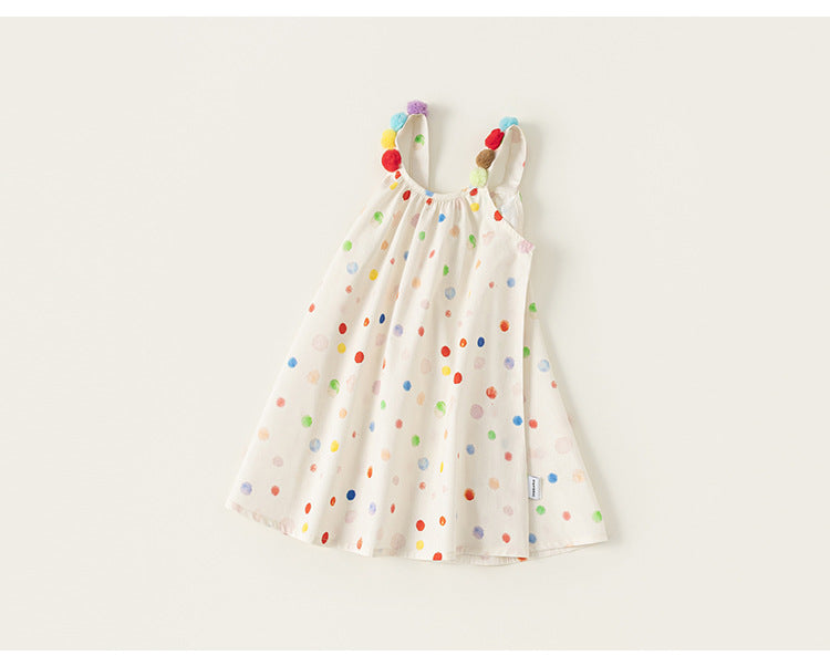 Rainbow Pom Pom Sundress