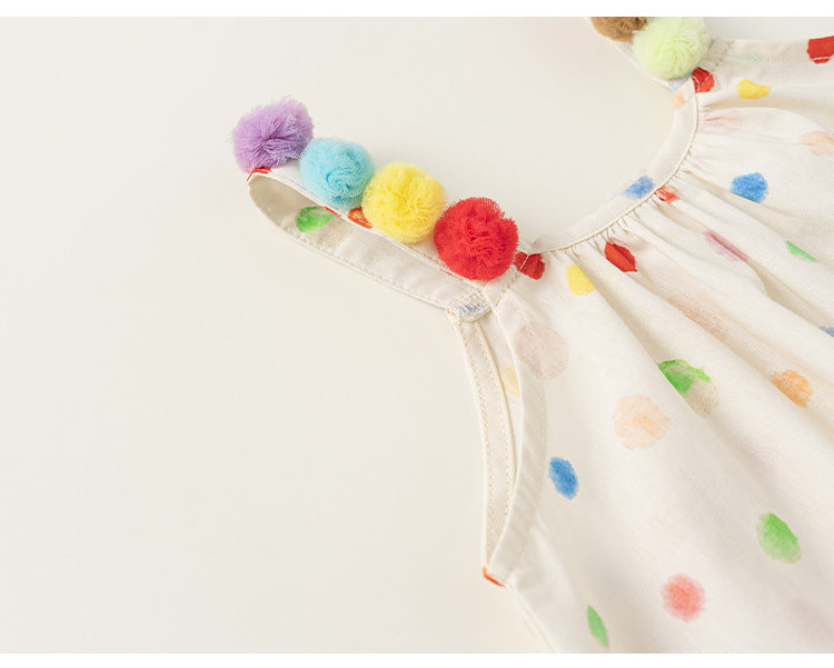 Rainbow Pom Pom Sundress