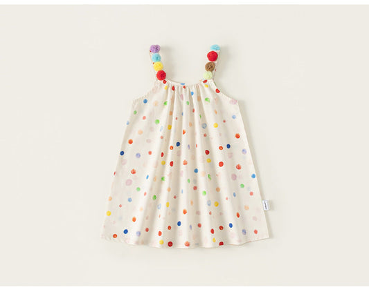 Rainbow Pom Pom Sundress