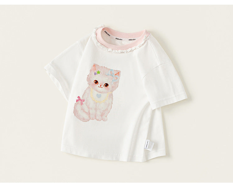 Sweet Kitty Ruffle Tee