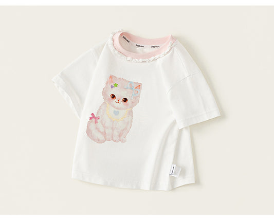 Sweet Kitty Ruffle Tee
