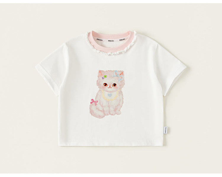 Sweet Kitty Ruffle Tee