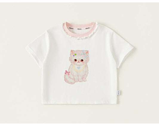 Sweet Kitty Ruffle Tee