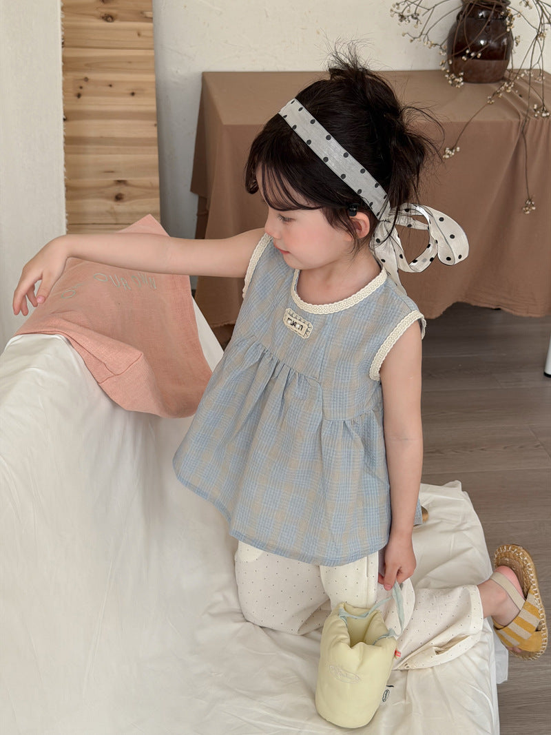 Bluebell Lace Trim Babydoll Top