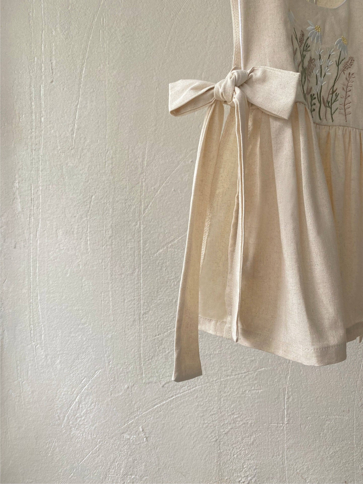 Cream Dress with Side Ties