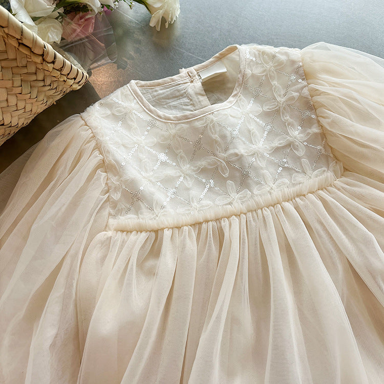 Early Fall Cream Tutu Dress