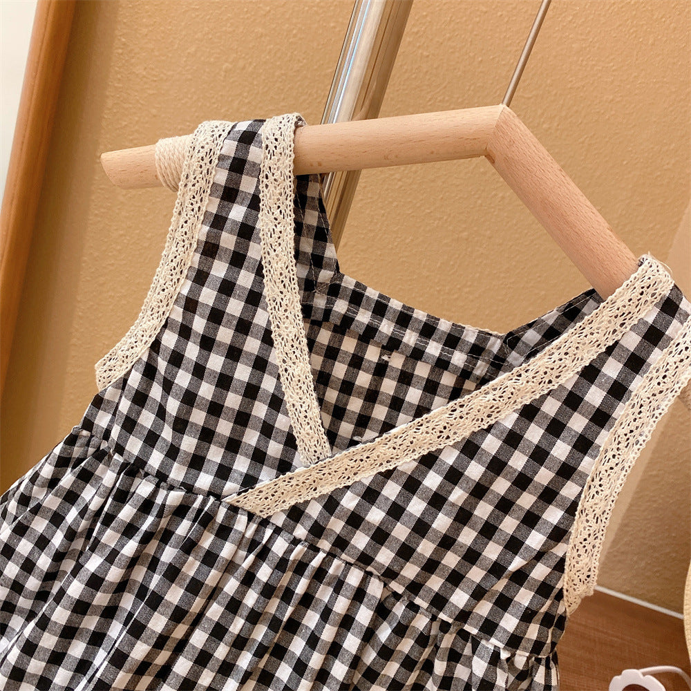 Gingham Button-Front Sundress